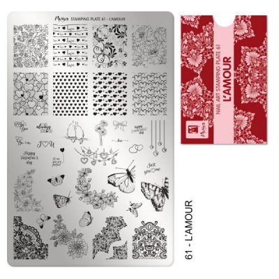Stamping Platte Nr. 61 - L'amour